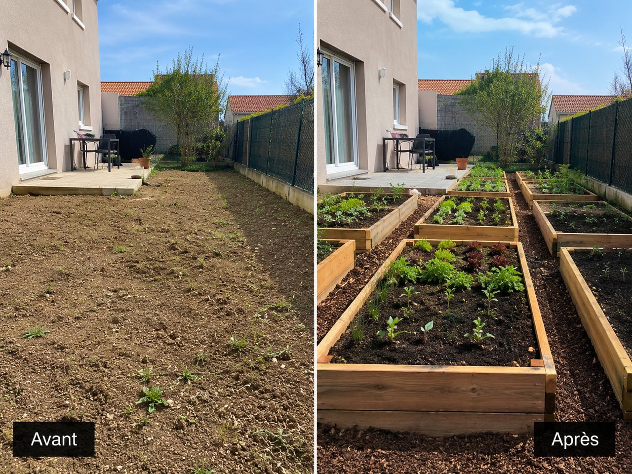 Potager entretenu et remis en état